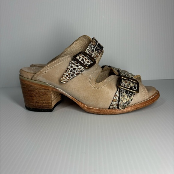 Freebird by Steven Heels Womens 6 Caprice Mules Slip on Leather Western Party - Picture 4 of 6